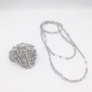 White House Black Market Long Necklace & Bracelet